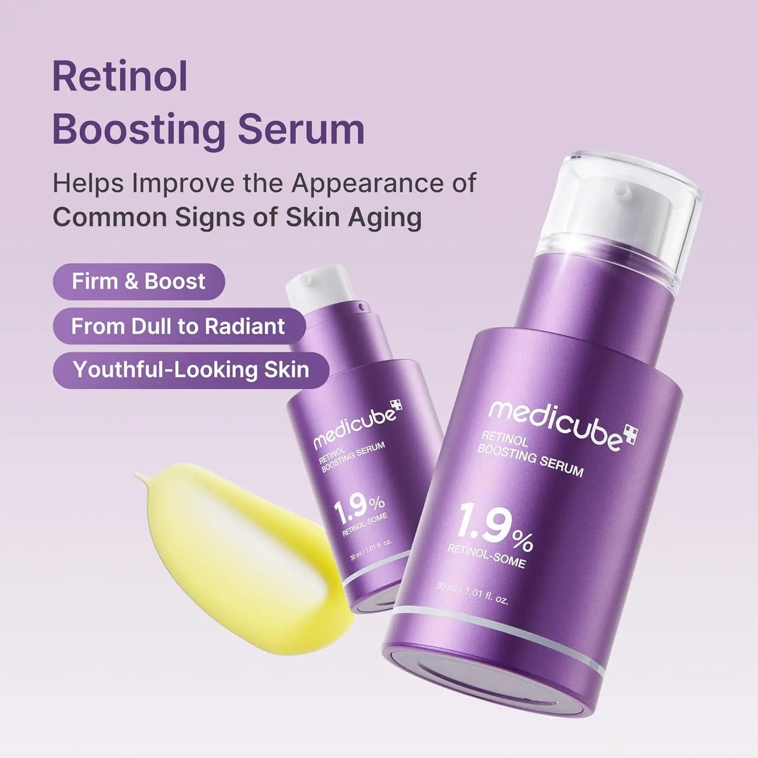 [Official Medicube Partner] Retinol NMN Boosting Serum 30Ml - Intensive Firming, Hydration & Plumping Care with Retinol, Peptides & Vitamins | Pore-Refining, Smooth Radiant Skin