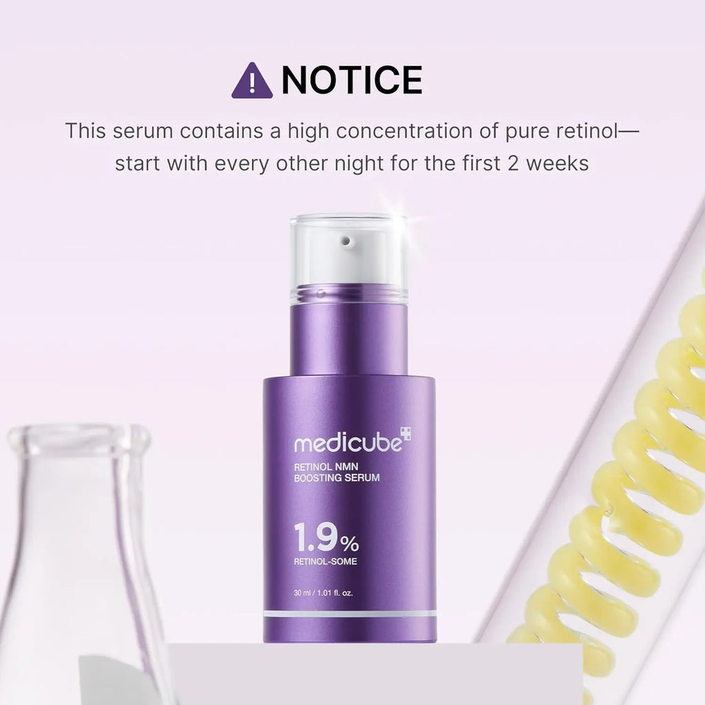 [Official Medicube Partner] Retinol NMN Boosting Serum 30Ml - Intensive Firming, Hydration & Plumping Care with Retinol, Peptides & Vitamins | Pore-Refining, Smooth Radiant Skin
