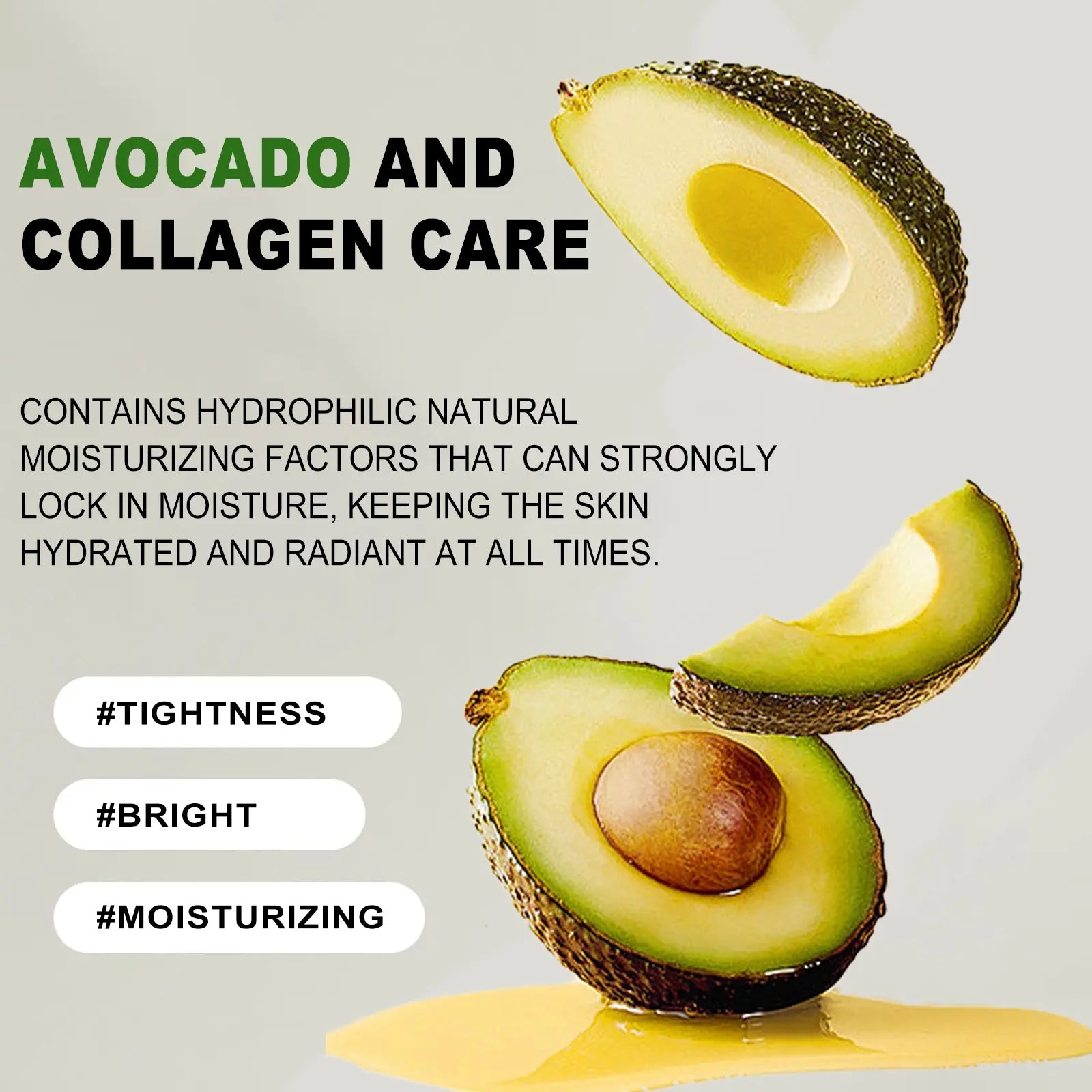 60 Pcs Avocado Collagen Eye Masks, Smoothing, Soothing and Hydrating under Eye Gel Patches, Reduce Dark Circles and Puffiness, Deep Moisturizing Eye Care for All Skin Types