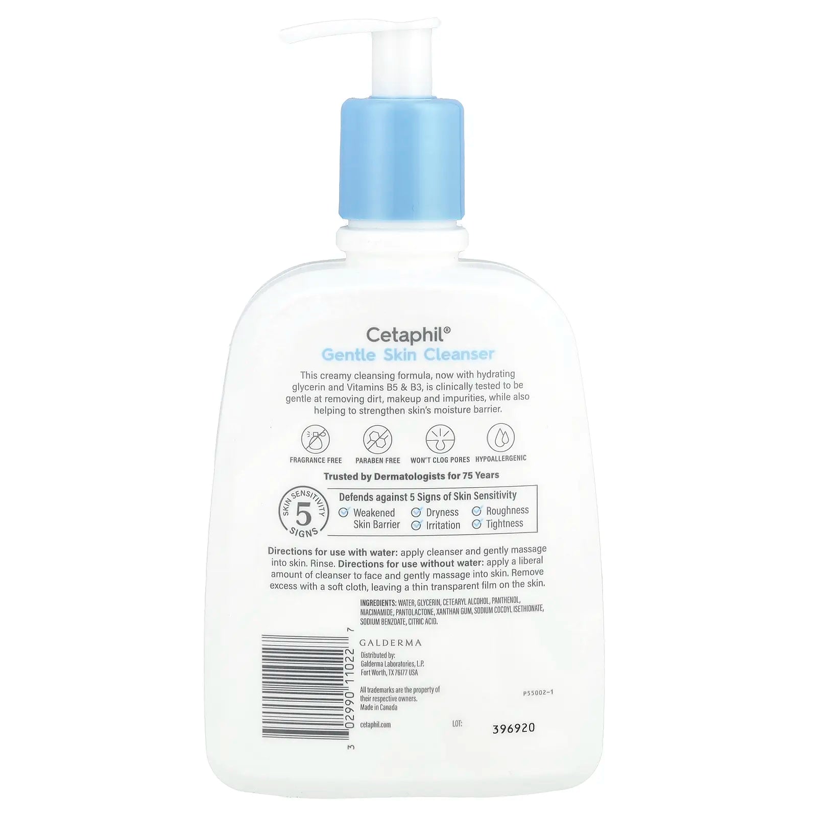 Cetaphil Gentle Skin Cleanser, Fragrance Free, 16 Fl Oz (473 Ml)